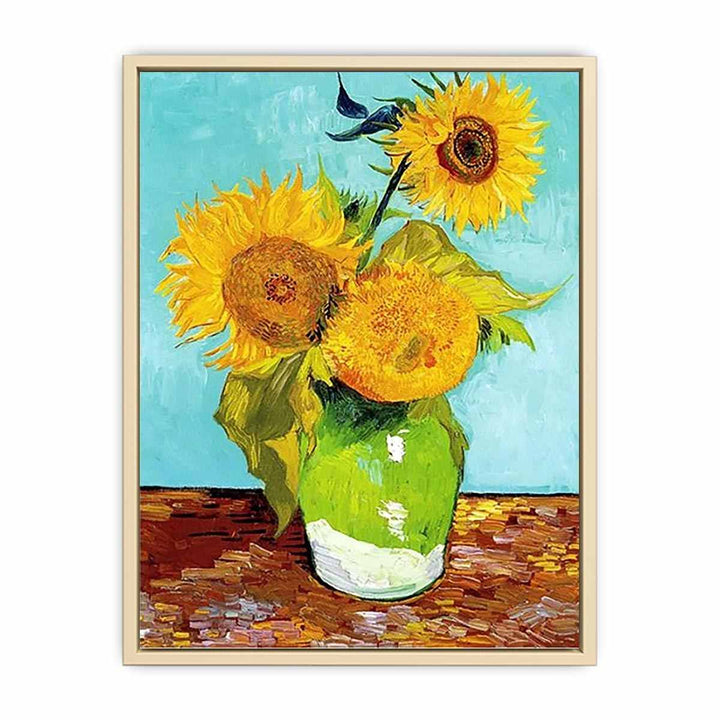 Sunflowers on Green By Van Gogh