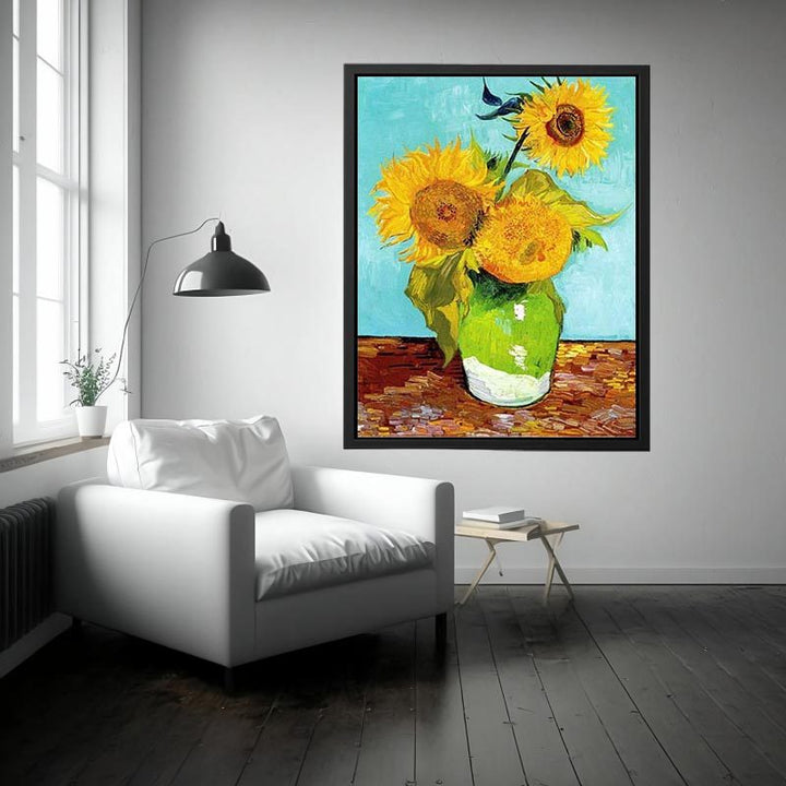 Sunflowers on Green By Van Gogh