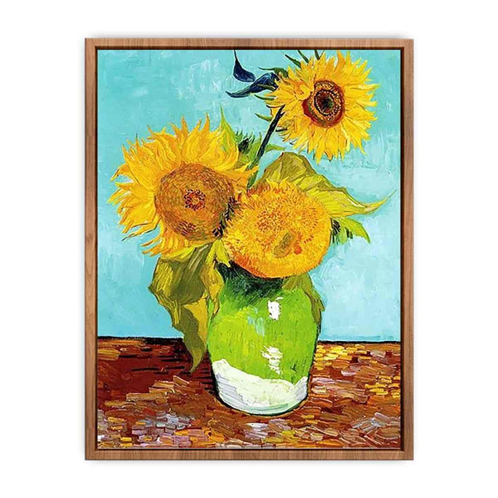 Sunflowers on Green By Van Gogh