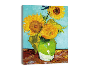 Sunflowers on Green By Van Gogh