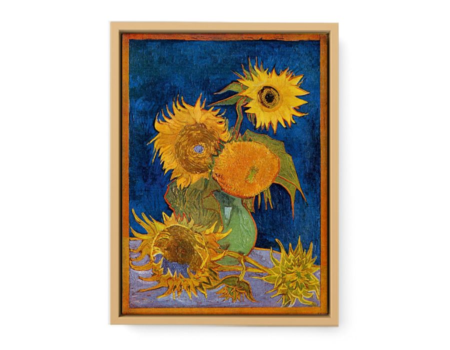 Sunflowers On Blue By Van Gogh Artwork