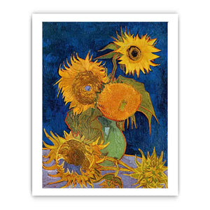 Sunflowers On Blue By Van Gogh
