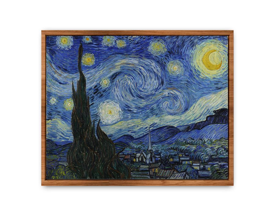 Starry Night Painting By Vincent Van Gogh Streched canvas