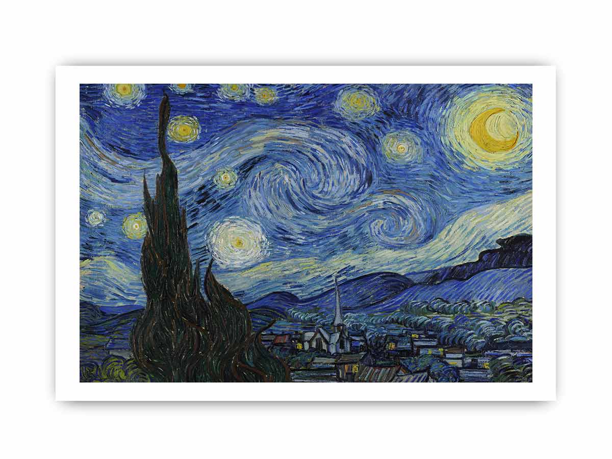 Starry Night Painting By Vincent Van Gogh