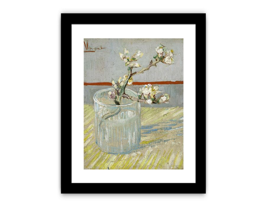 Sprig Of Flowering Almond In A Vase By Van Gogh Canvas Print