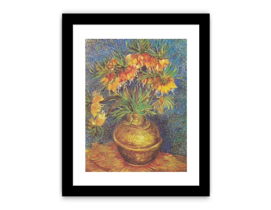 Flowers In Copper Vase By Van Gogh Canvas Print