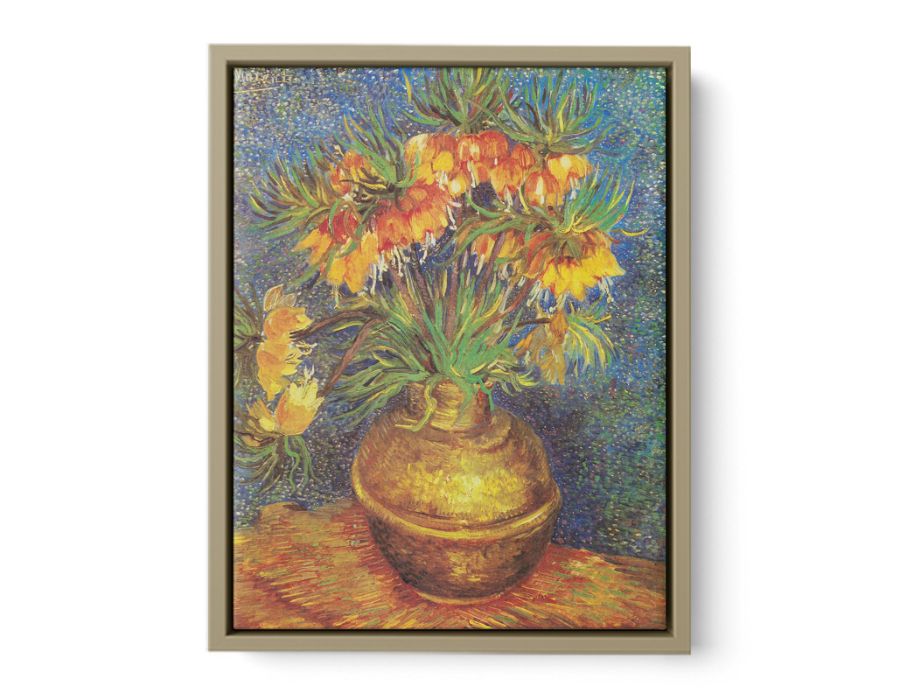 Flowers In Copper Vase By Van Gogh Oil Painting
