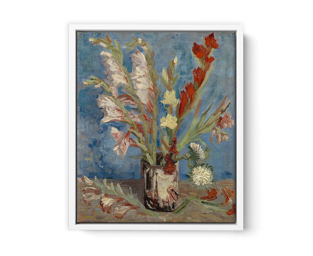 Vase Of Gladioli By Van Gogh Art Print