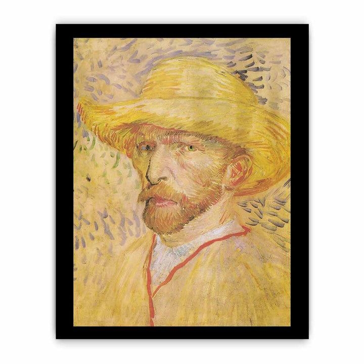 Self Portrait With A Straw Hat By Van Gogh