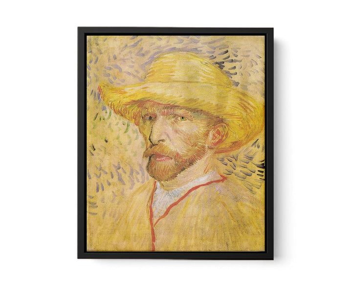 Self Portrait With A Straw Hat By Van Gogh