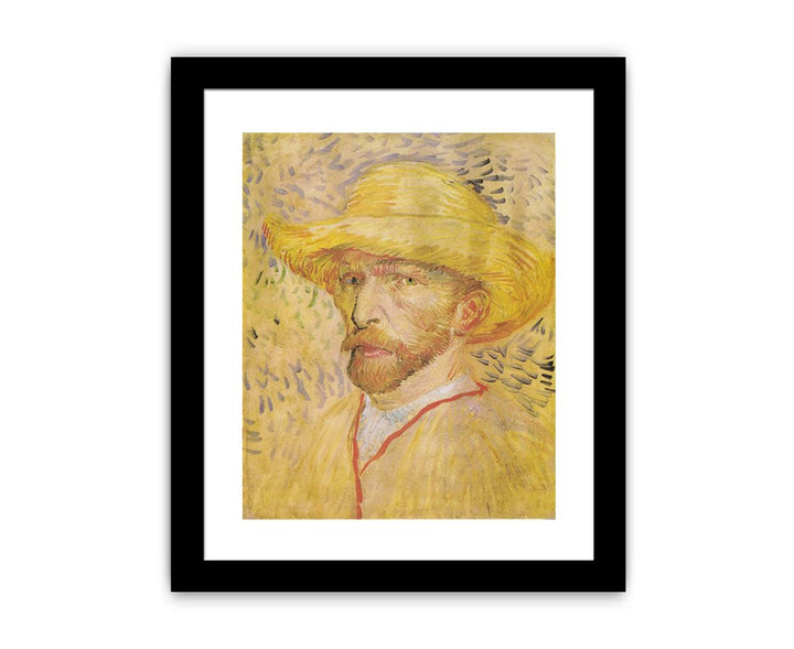 Self Portrait With A Straw Hat By Van Gogh