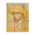 Self Portrait With A Straw Hat By Van Gogh