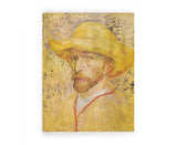 Self Portrait With A Straw Hat By Van Gogh artwork preview