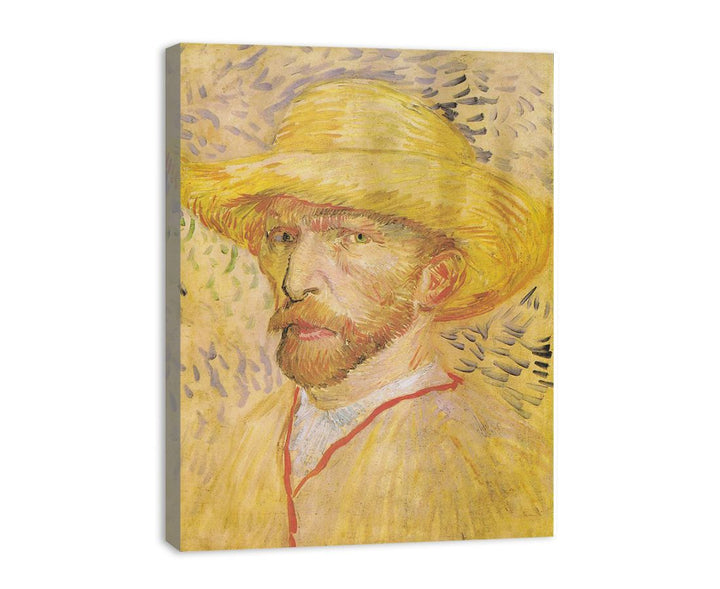 Self Portrait With A Straw Hat By Van Gogh