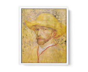 Self Portrait With A Straw Hat By Van Gogh Art Print