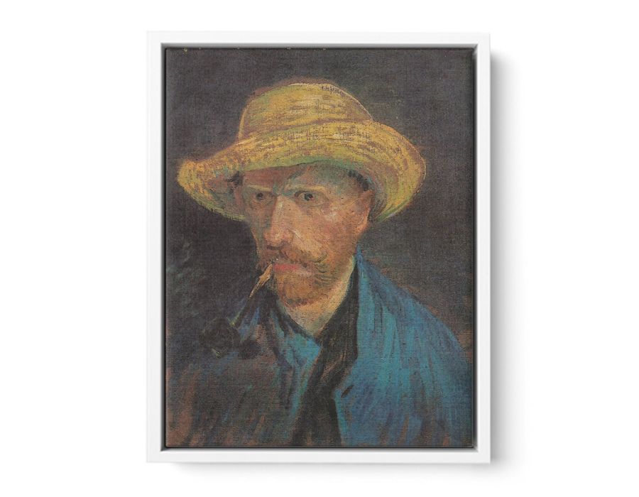 Self Portrait With Hat Painting of Van Gogh Art Print