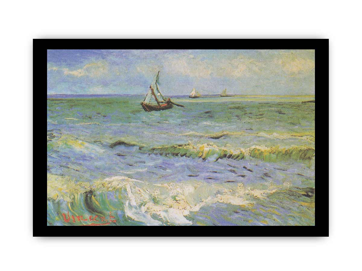 Fishing Boats at Saintes-Maries By Vincent Van Gogh