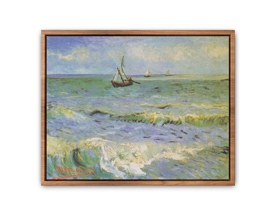 Fishing Boats at Saintes-Maries By Vincent Van Gogh Streched canvas
