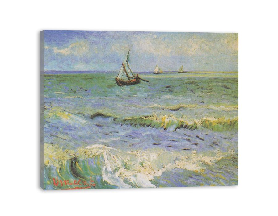 Fishing Boats at Saintes-Maries By Vincent Van Gogh