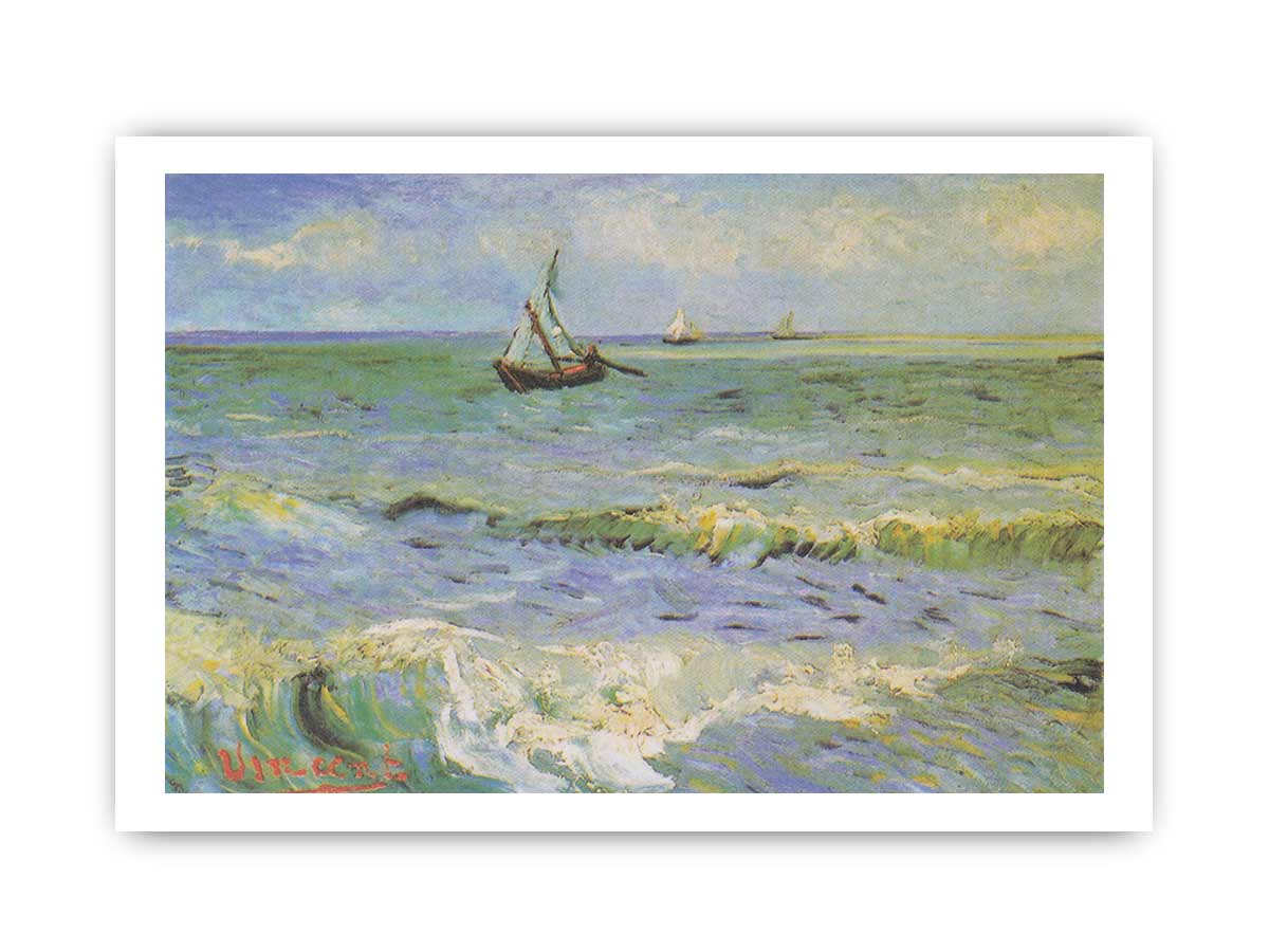 Fishing Boats at Saintes-Maries By Vincent Van Gogh