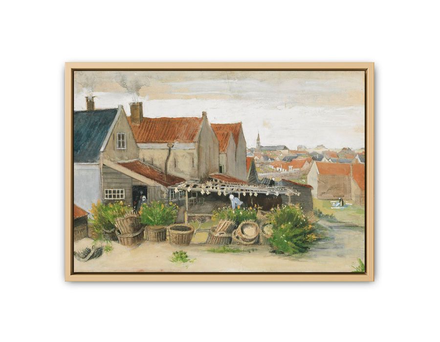 He Fish Drying Barn By Vincent Van Gogh Artwork