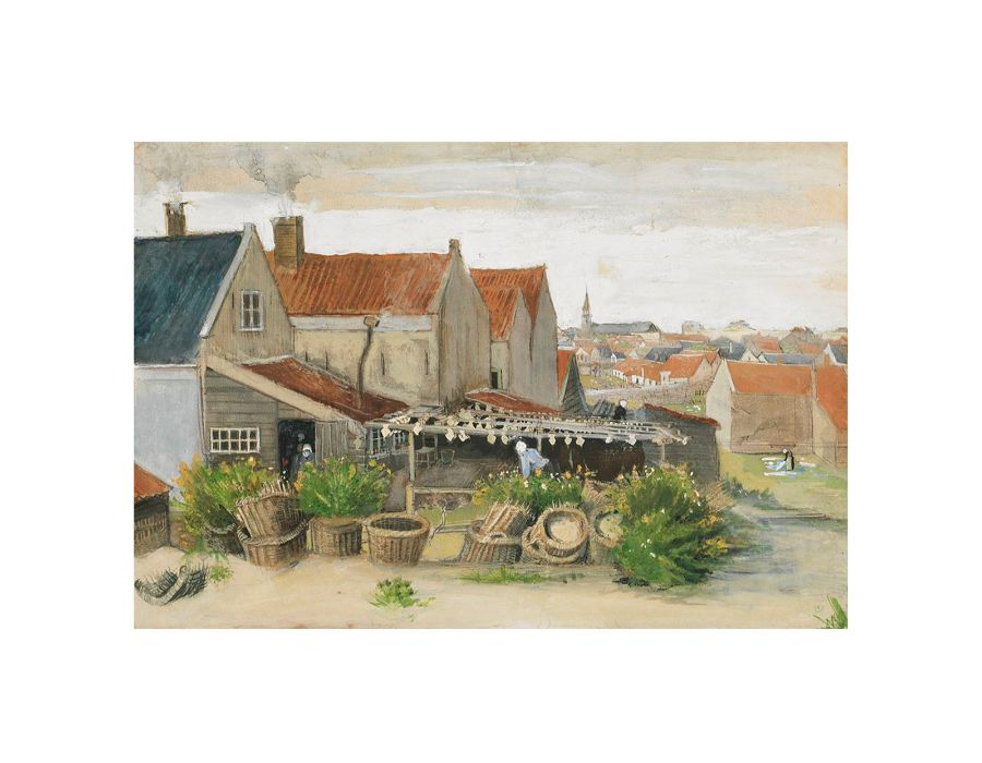 He Fish Drying Barn By Vincent Van Gogh