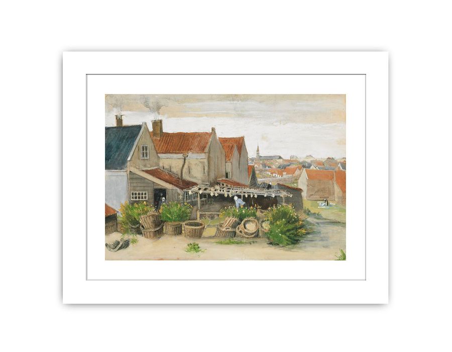 He Fish Drying Barn By Vincent Van Gogh Famous painting