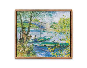 Fishing in Spring 2 By Vincent Van Gogh Streched canvas