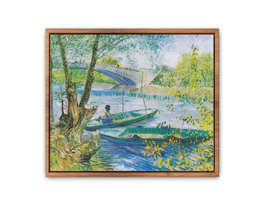 Fishing in Spring 2 By Vincent Van Gogh Streched canvas