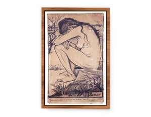 Sorrow Nude Painting by Van Gogh Streched canvas