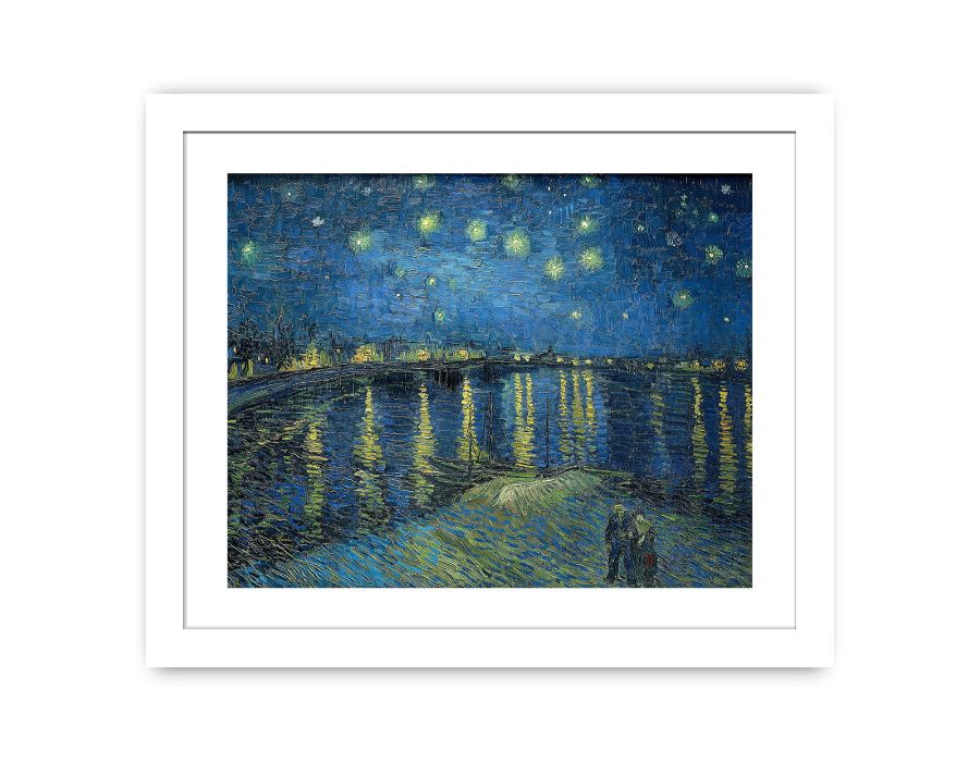 Starry Night Over the Rhone By Vincent Van Gogh Famous painting