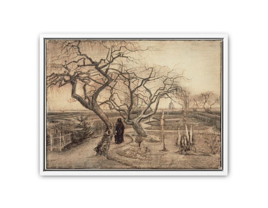Winter garden by Van Gogh Art Print