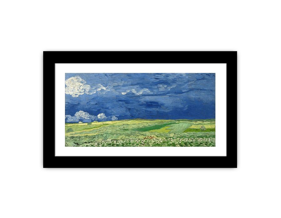 Wheatfield under thunderclouds By Vincent Van Gogh Canvas Print
