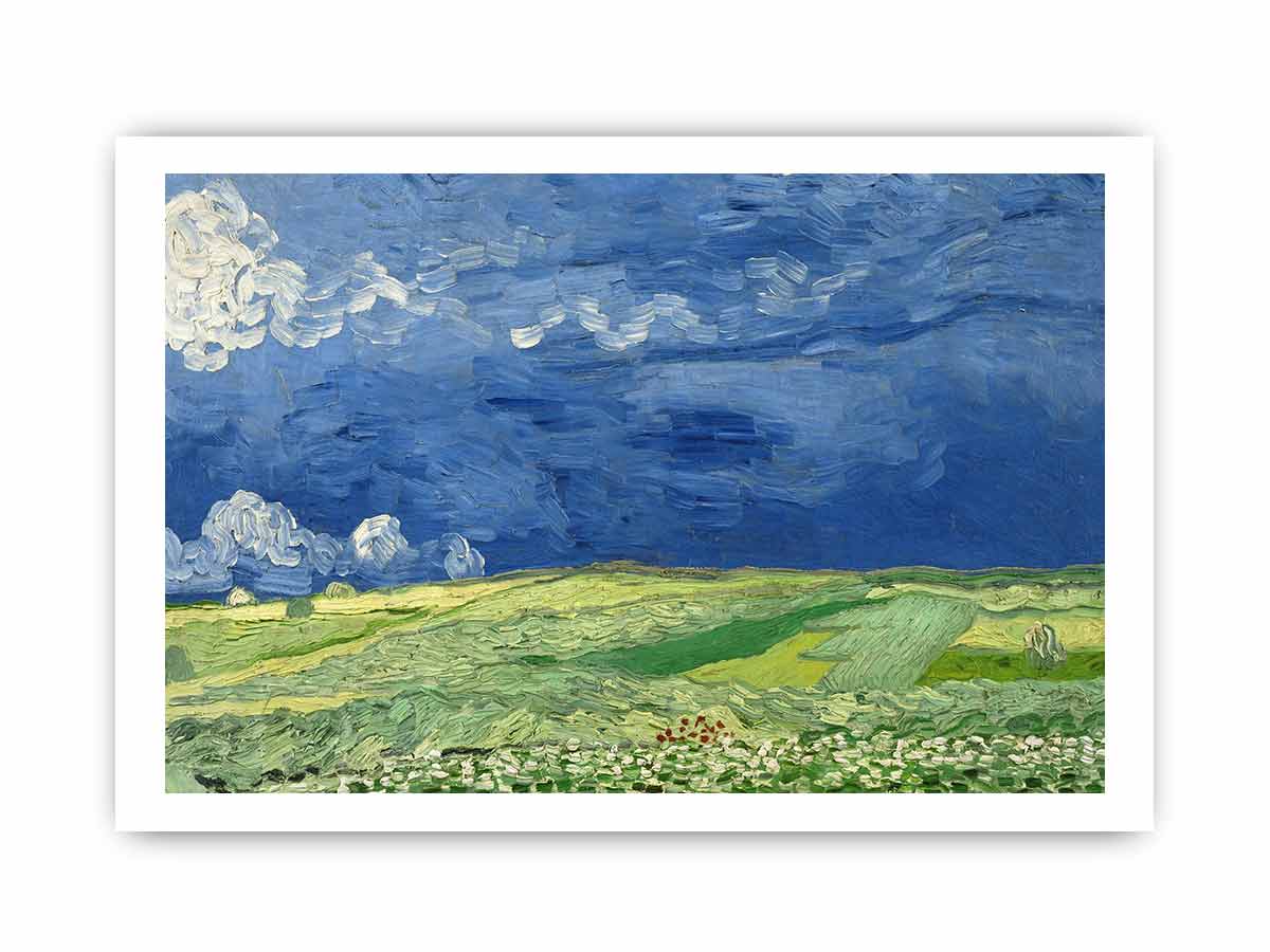 Wheatfield under thunderclouds By Vincent Van Gogh