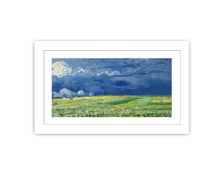 Wheatfield under thunderclouds