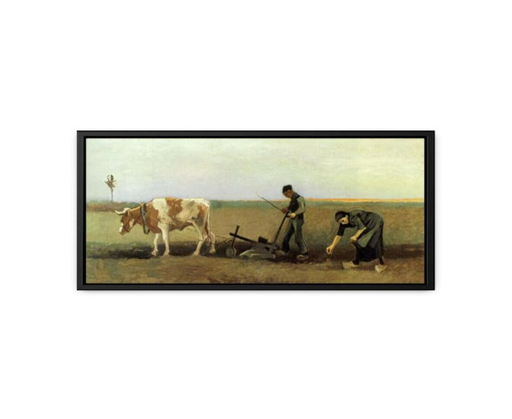 Plow In Field Painting by Van Gogh