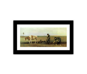 Plow In Field Painting by Van Gogh Canvas Print