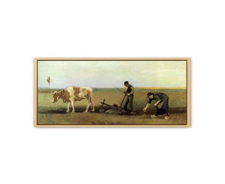 Plow In Field Painting by Van Gogh