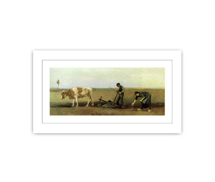 Plow In Field Painting by Van Gogh