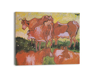 Cows Painting By Vincent Van Gogh