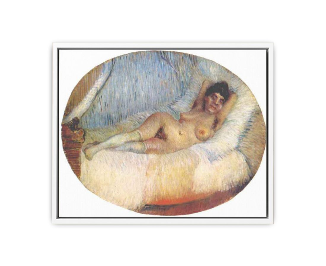 Nude Women on bed by Van Gogh Art Print