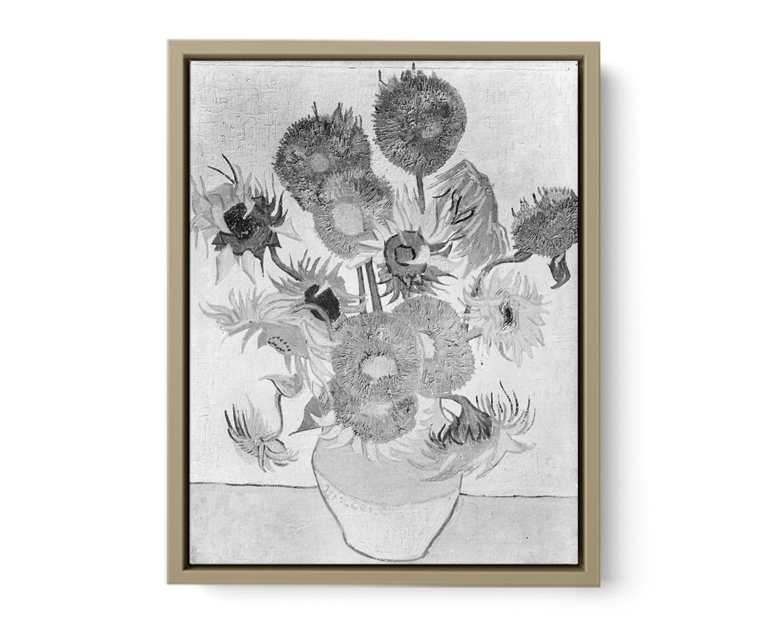 Sunflower Black & White by Van Gogh Oil Painting