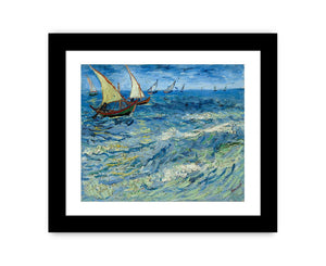 Seascape Boats Painting By Vincent Van Gogh Canvas Print