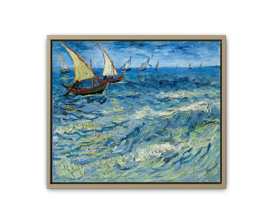 Seascape Boats Painting By Vincent Van Gogh Oil Painting