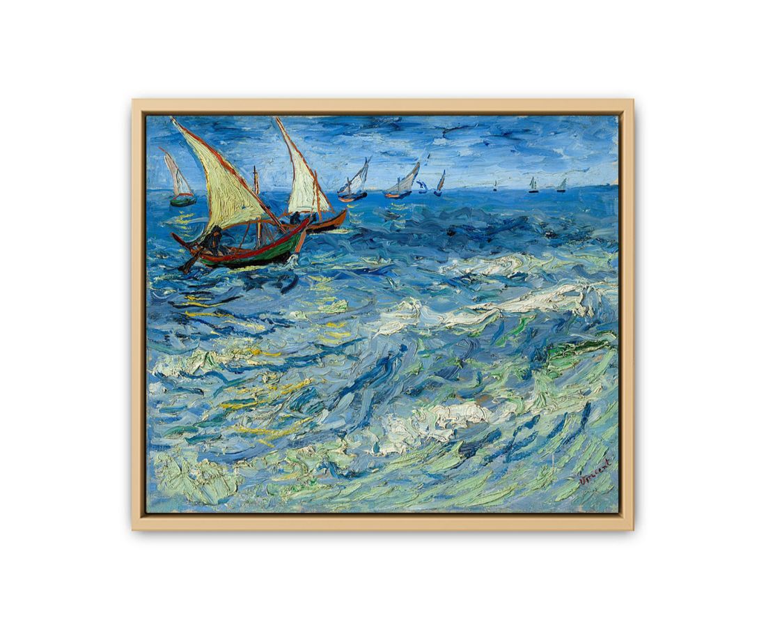 Seascape Boats Painting By Vincent Van Gogh Artwork