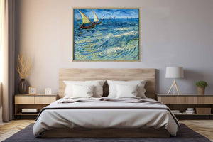Seascape Boats Painting By Vincent Van Gogh