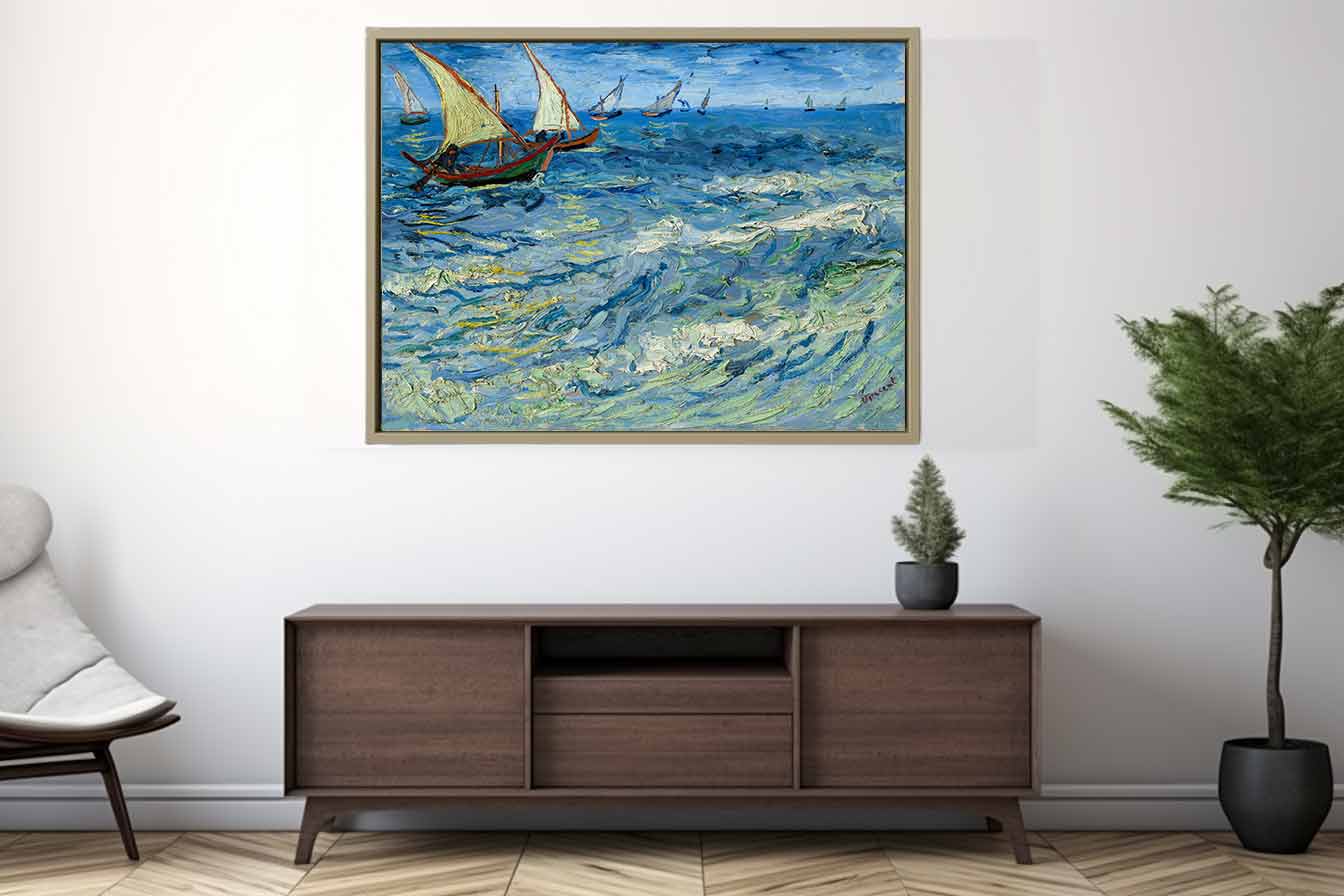 Seascape Boats Painting By Vincent Van Gogh