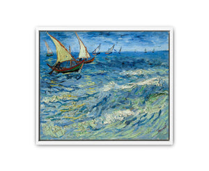 Seascape Boats Painting By Vincent Van Gogh Art Print