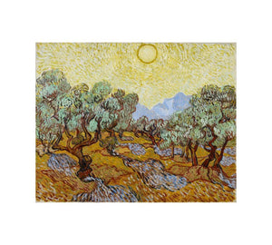 Olive Trees / Olive Trees with yellow sky and sun By Vincent Van Gogh