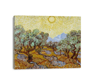 Olive Trees / Olive Trees with yellow sky and sun By Vincent Van Gogh